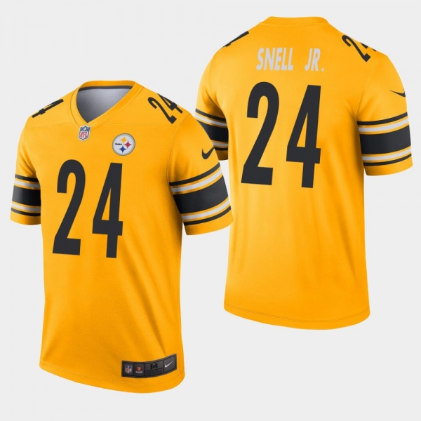 Men's Pittsburgh Steelers #24 Benny Snell Jr. Inverted Legend Jersey - Gold