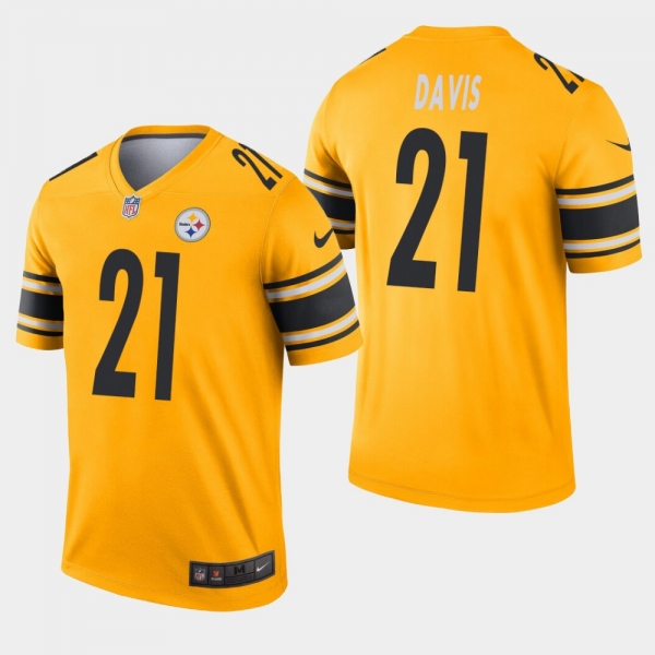 Men's Pittsburgh Steelers #21 Sean Davis Inverted Legend Jersey - Gold