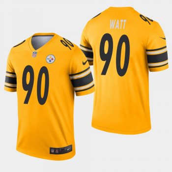 Men's Pittsburgh Steelers #90 T.J. Watt Inverted Legend Jersey - Gold