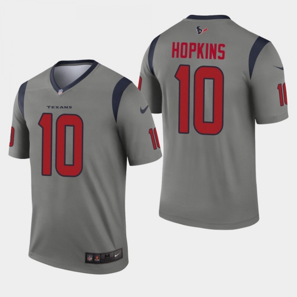 Men's Houston Texans #10 DeAndre Hopkins Inverted Legend Jersey - Gray