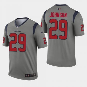 Men's Houston Texans #29 Duke Johnson Inverted Legend Jersey - Gray