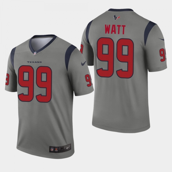 Men's Houston Texans #99 J.J. Watt Inverted Legend Jersey - Gray