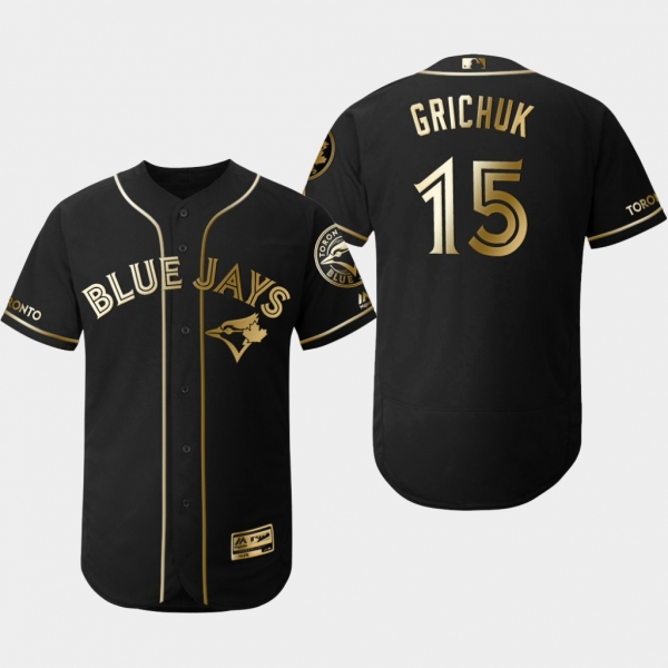 Men's Toronto Blue Jays Black Randal Grichuk Flex Base Jersey