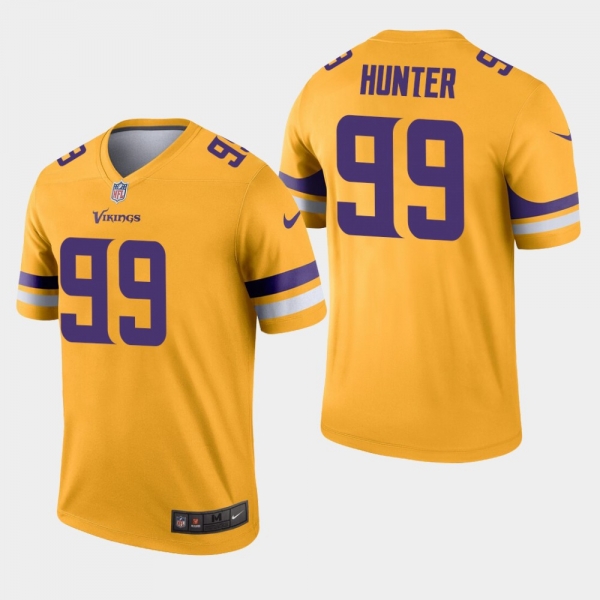 Men's Minnesota Vikings #99 Danielle Hunter Inverted Legend Jersey - Gold