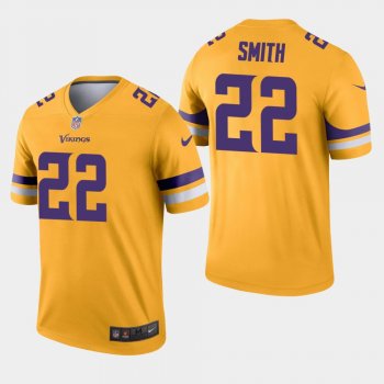 Men's Minnesota Vikings #22 Harrison Smith Inverted Legend Jersey - Gold