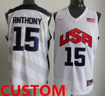 Custom 2012 Olympics Team USA Revolution 30 Swingman White Jersey