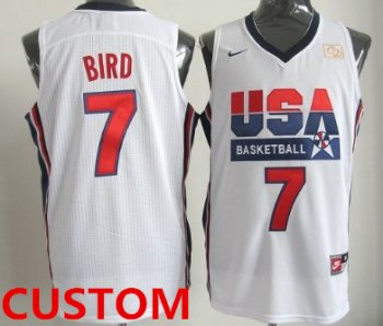 Custom 1992 Olympics Team USA White Swingman Jersey