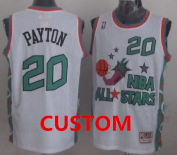 Custom NBA 1996 All-Star White Swingman Throwback Jersey