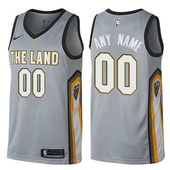 Men's Nike Cleveland Cavaliers Customized Swingman Gray NBA City Edition Jersey