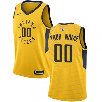 Men's Nike Indiana Pacers Customized Authentic Gold NBA Statement Edition Jersey