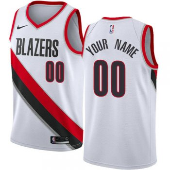 Men's Nike Portland Trail Blazers Customized Swingman White Home NBA Association Edition Jersey