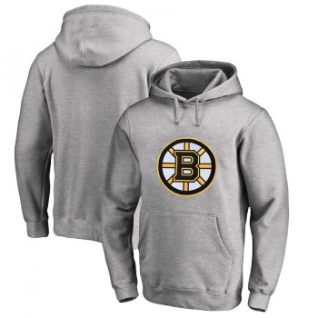 Boston Bruins Gray Men's Customized All Stitched Pullover Hoodie