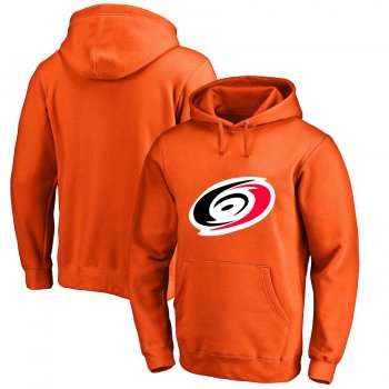 Carolina Hurricanes Orange Men's Customized All Stitched Pullover Hoodie