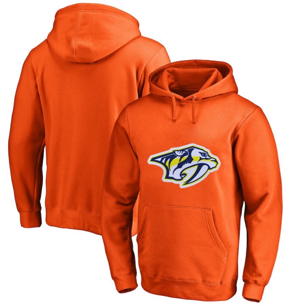 Nashville Predators Orange Men's Customized All Stitched Pullover Hoodie