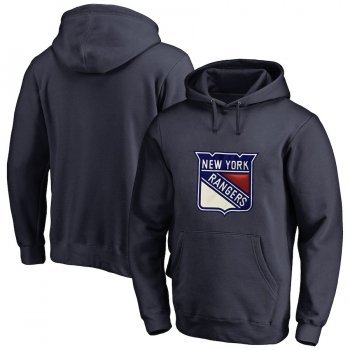 New York Rangers Navy Men's Customized All Stitched Pullover Hoodie