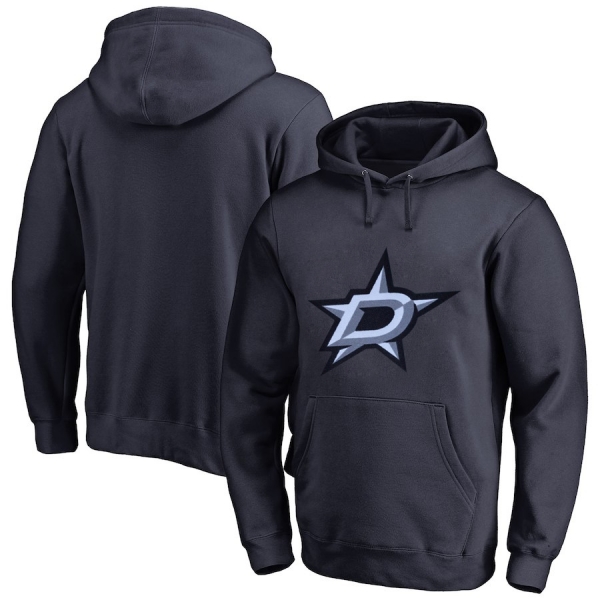 Dallas Stars Navy Men's Customized All Stitched Pullover Hoodie