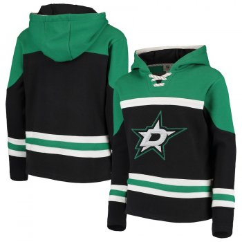 Dallas Stars Black Men's Customized All Stitched Hooded Sweatshirt