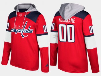 Adidas Capitals Men's Customized Name And Number Red Hoodie