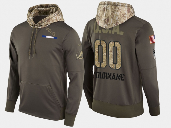 Nike Lightning Men's Customized Olive Salute To Service Pullover Hoodie