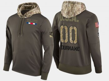 Nike Rangers Men's Customized Olive Salute To Service Pullover Hoodie