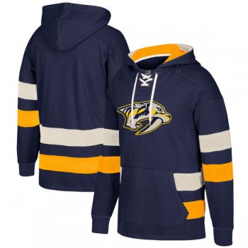 Predators Navy Men's Customized All Stitched Hooded Sweatshirt