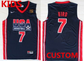 Kids Custom 1992 Olympics Team USA Navy Blue Swingman Jersey