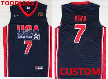 Toddlers Custom 1992 Olympics Team USA Navy Blue Swingman Jersey