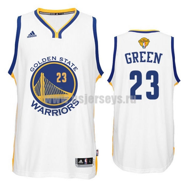 Men's Golden State Warriors #23 Draymond Green White Stitched 2016 The Finals Home Swingman NBA Jersey