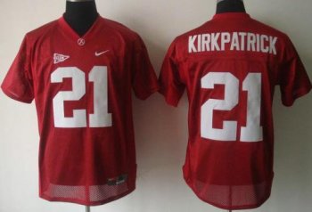 Alabama Crimson Tide 21 Kipkpatrick Red NCAA Jerseys