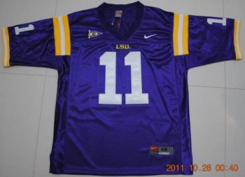 LSU Tigers 11 Spencer Ware Purple NCAA Jerseys