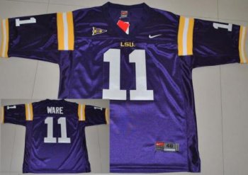 LSU Tigers 11 Spencer Ware Purple College Football Jersey