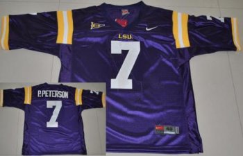 LSU Tigers 7 Patrick Peterson Purple College Football Jersey