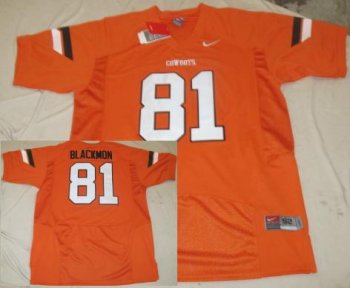 Oklahoma State Cowboys 81 Blackmon Orange NCAA Jersey