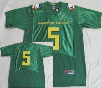 Oregon Ducks 5 Green Fighting NCAA Football Jerseys