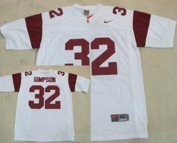 USC Trojans 32 O.J Simpson White NCAA Jerseys