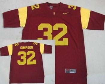 USC Trojans 32 O.J Simpson Red NCAA Jerseys