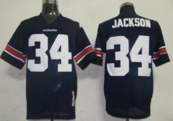 Auburn Tigers 34 Bo Jackson Navy Blue NCAA Jerseys