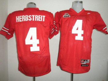 Ohio State Buckeyes 4 Kirk Herbstreit Red Legends Patch NCAA Jerseys