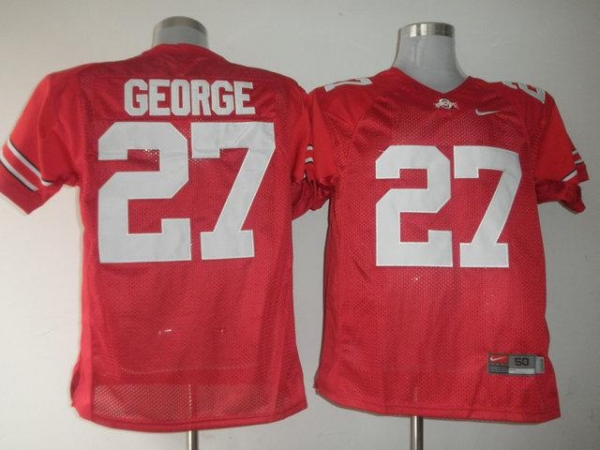 Ohio State Buckeyes 27 Eddie Geroge Red NCAA Jerseys