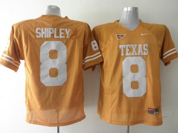 Texas Longhorns 8 Jordan Shipley Orange NCAA Jerseys