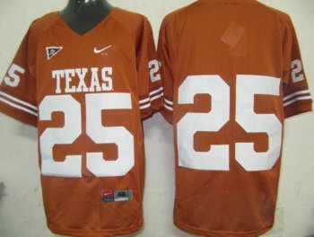 Texas Longhorns 25 Orange NCAA Jersey