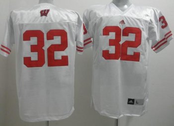 Wisconsin Badgers 32 John Clay White NCAA Jerseys