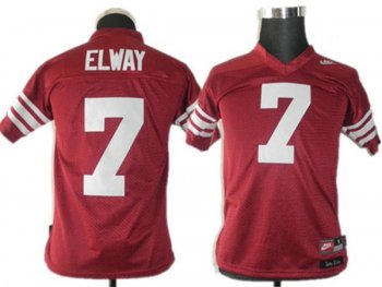 Kids Standford Cardinals 7 John Elway Red NCAA Jerseys