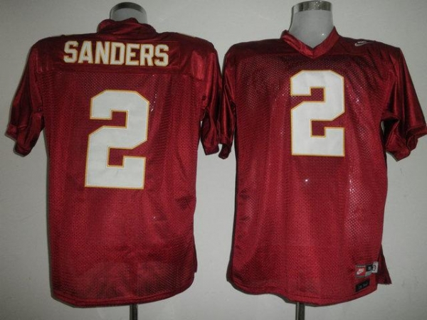 Florida State Seminoles 2 Deion Sanders Red NCAA Jerseys