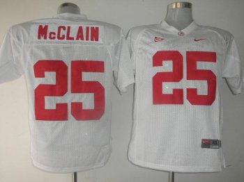 Alabama Crimson Tide 25 Rolando McClain White NCAA Jerseys