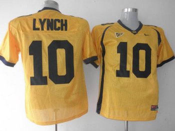 California Golden Bears 10 Marshawn Lynch Golden NCAA Jerseys