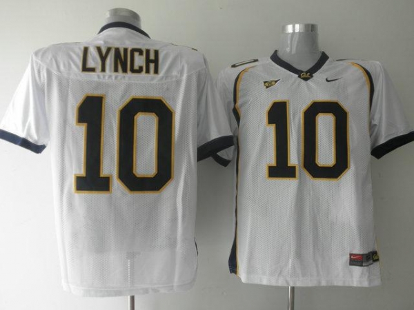 California Golden Bears 10 Marshawn Lynch White NCAA Jerseys