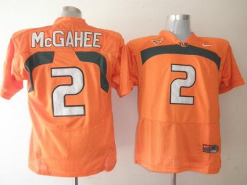 Miami Hurricanes 2 Willis McGahee Orange NCAA Jerseys