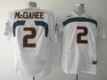 Miami Hurricanes 2 Willis McGahee White NCAA Jerseys