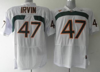 Miami Hurricanes 47 Michael Irvin White NCAA Jersey